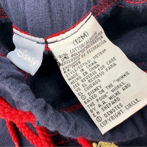 Vintage Winnie The Pooh Cargo Sweatpants Pants Kids Baby Size 12 months NEW - Picture 4 of 5